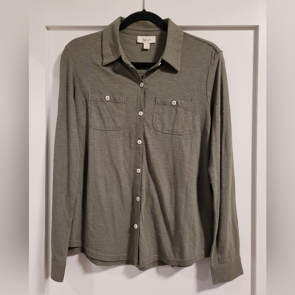 Style&Co Petite Modal/Cotton Knit Shirt